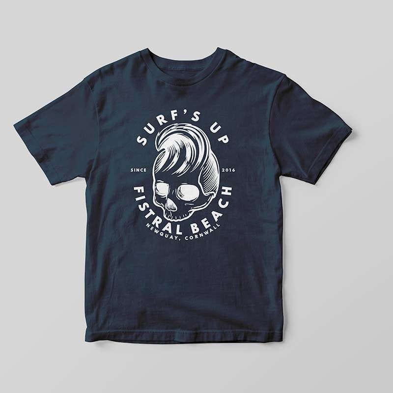 Screen Printed T-shirt With Surf Design