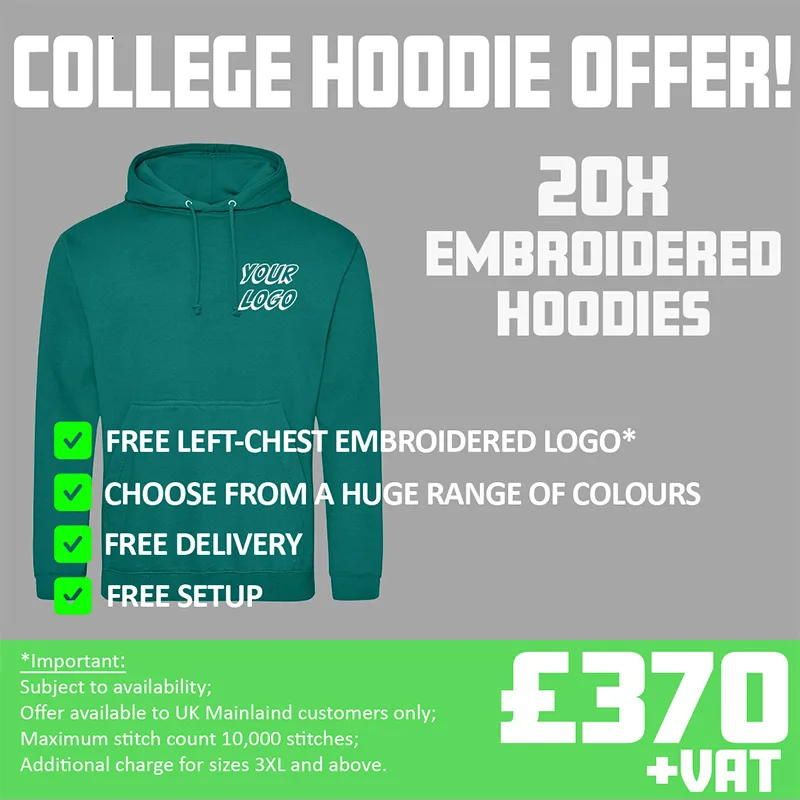20x Embroidered Hoodie Offer