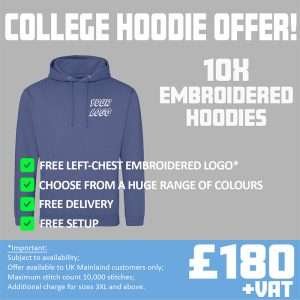 10x Embroidered Hoodie Offer