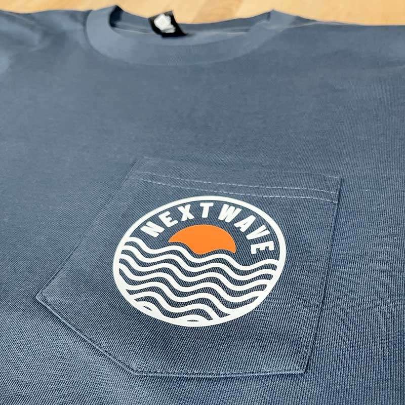 Pocket Print On Navy T-shirt