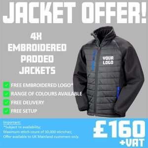 Embroidered Result Compass Padded Jacket Offer