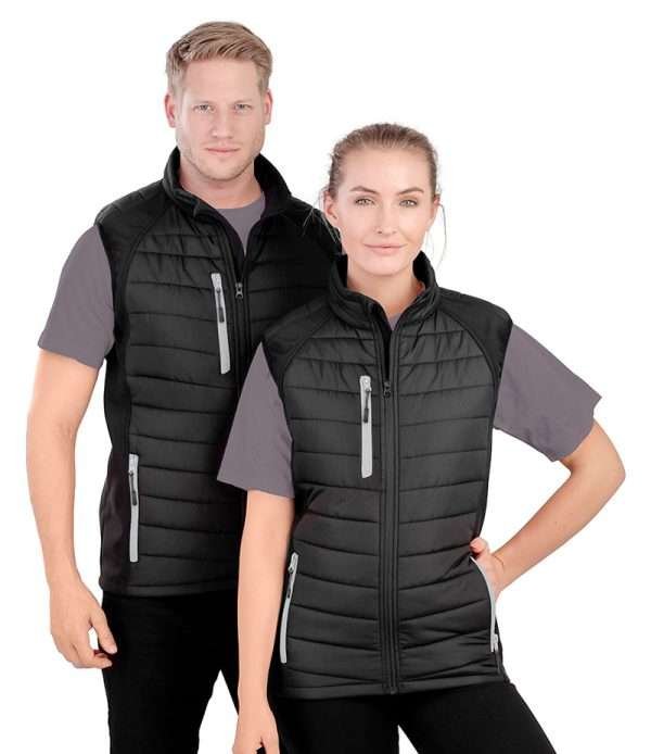 Result Genuine Recycled Compass Padded Gilet Model Image