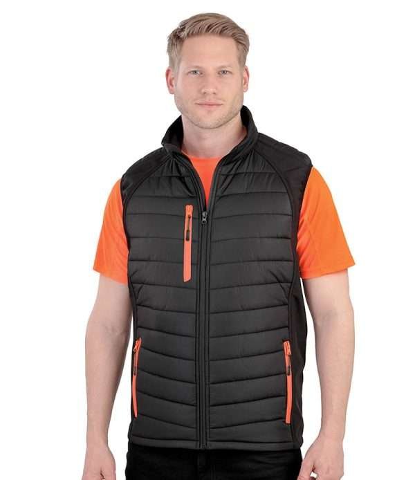 Result Genuine Recycled Compass Padded Gilet Model Image